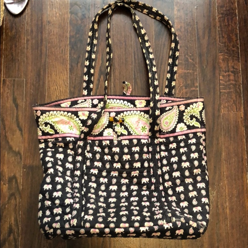 Retired Elephant Print Vera Bradley Bag